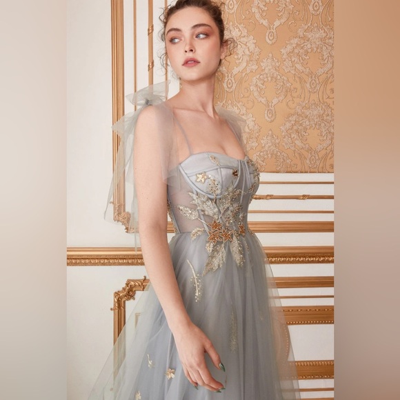 Andrea and Leo A0824 Midnight Whimsical Fairy Tulle Beaded Gown Dress - Picture 5 of 16